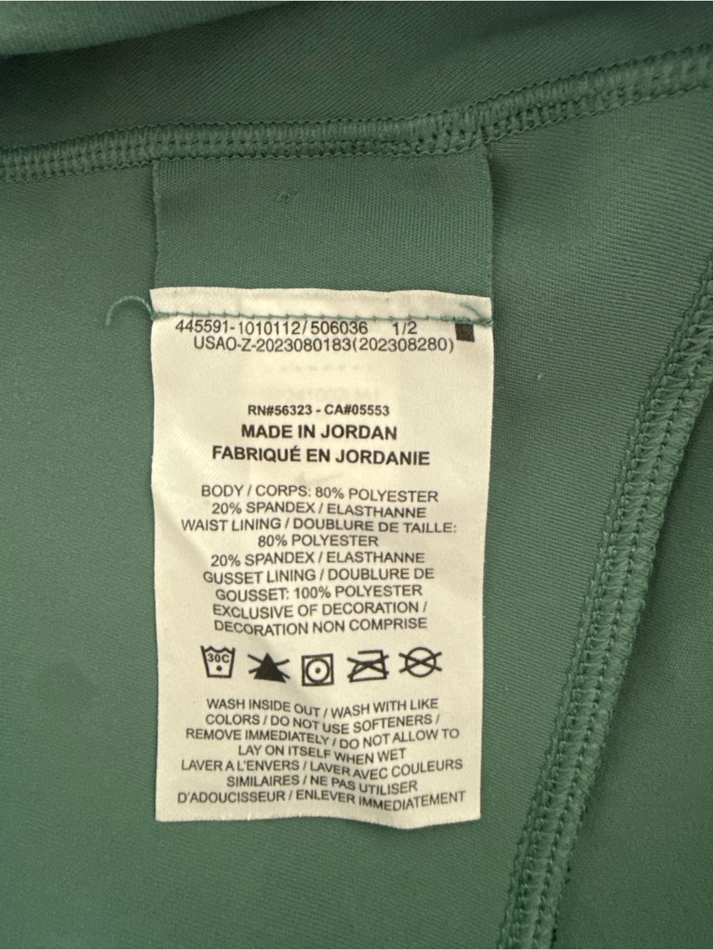 Nike One Dri-Fit High-Rise 7/8 Leggings | Women’s Med. Bicoastal Green - Picture 6 of 7